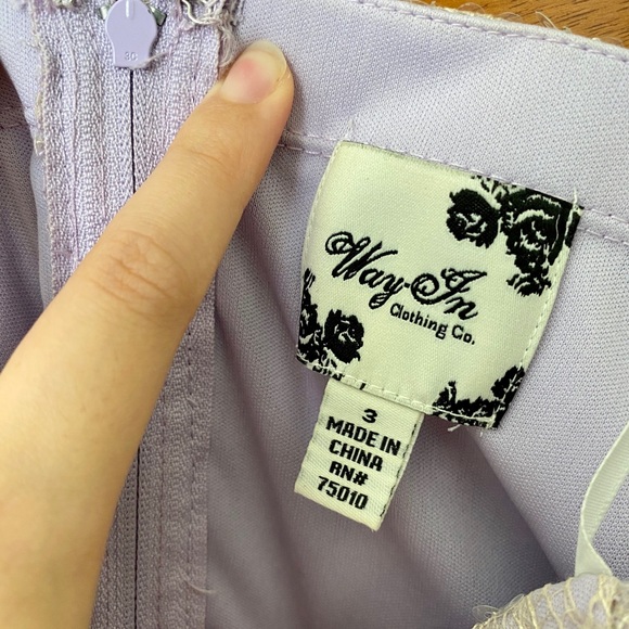 Lilac Strapless Dress - Picture 6 of 6